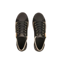 Pataugas JESTER/MIX F4H NOIR/DORÉ -Pataugas Soldes Boutique 628254 BASKET FEMME JESTER MIX F4H NOIR DORE 6