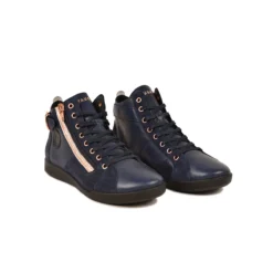 Pataugas PALME/MIX F4H MARINE/ROSE -Pataugas Soldes Boutique 628270 922 BASKET FEMME PALME MIX F4H MARINE ROSE 4