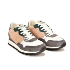 Pataugas ASTATE/MIX F4H ARGENT -Pataugas Soldes Boutique 628285 BASKET FEMME ASTATE MIX GRIS PECHE web4