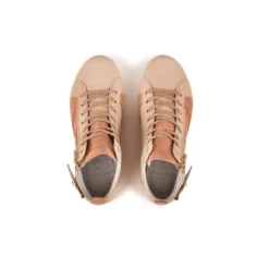 Pataugas PALME/MIX F2H BEIGE ROSÉ/DORÉ 9 Pataugas PALME/MIX F2H BEIGE ROSÉ/DORÉ -Pataugas Soldes Boutique BASKET FEMME PALME MIX F2H NUDE DORE 6