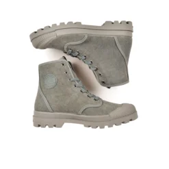 Pataugas AUTHENTIQUE M/TDLV F2I VERT DE GRIS -Pataugas Soldes Boutique BOOTS FEMME OG M TDLV F2I VERT DE GRIS 628337 305 6