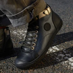 Pataugas BANJOU LATSA/MIX F4H NOIR/DORÉ -Pataugas Soldes Boutique F Palme MIX Noir Dore